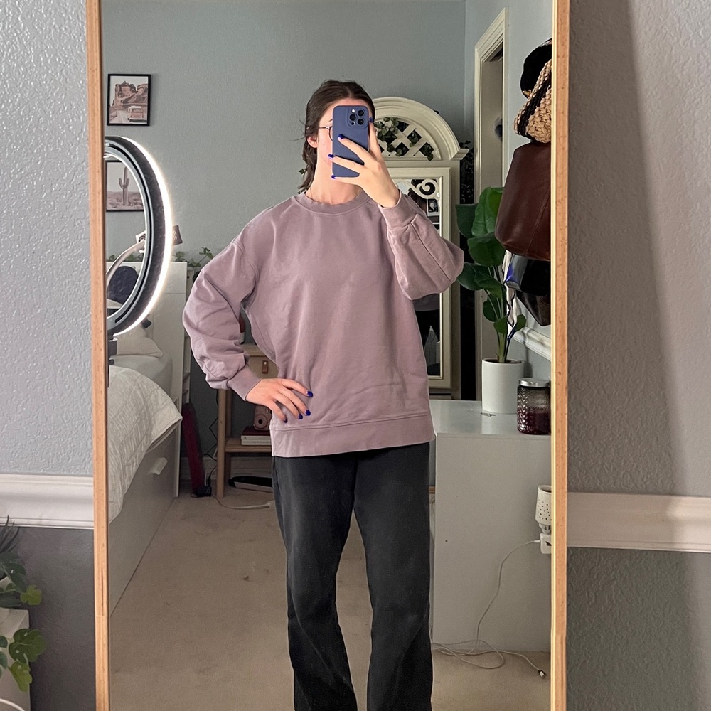 Taupe Lululemon Size 6 Crewneck
